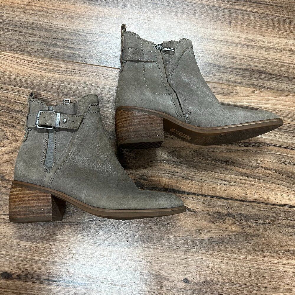 New Lucca Lane Grey Leather Boot Booties‎ 6 Meyna boot
